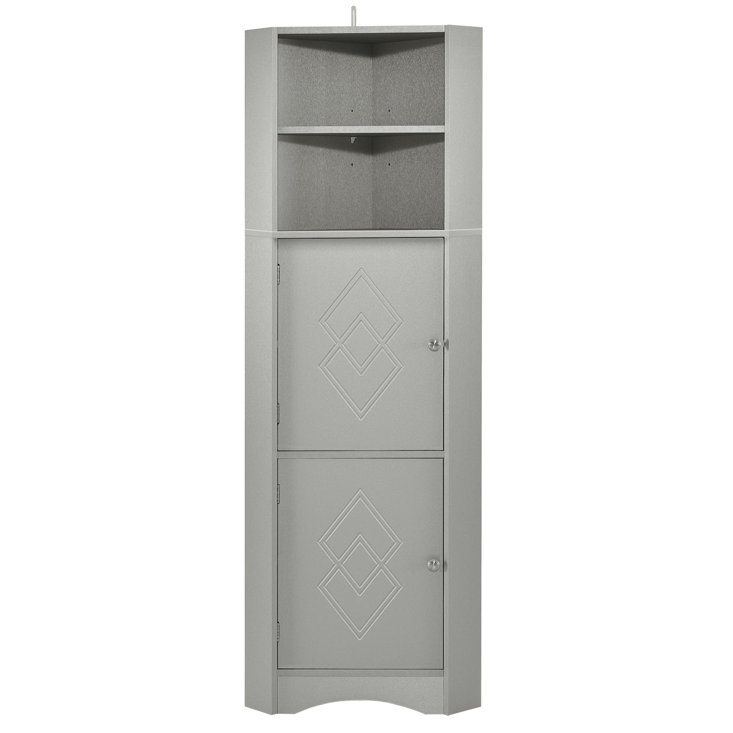 Skyward Bathroom Corner Cabinet - Gray