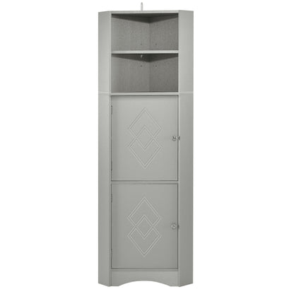 Skyward Bathroom Corner Cabinet - Gray