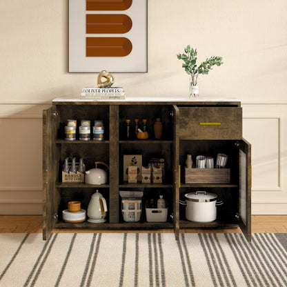 Vero Wood Accent Buffet Cabine - Brown