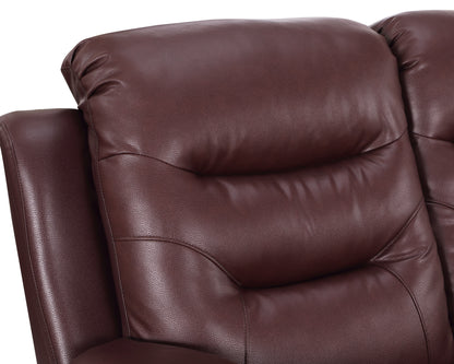 Rowan Reclining Console Loveseat - Burgundy