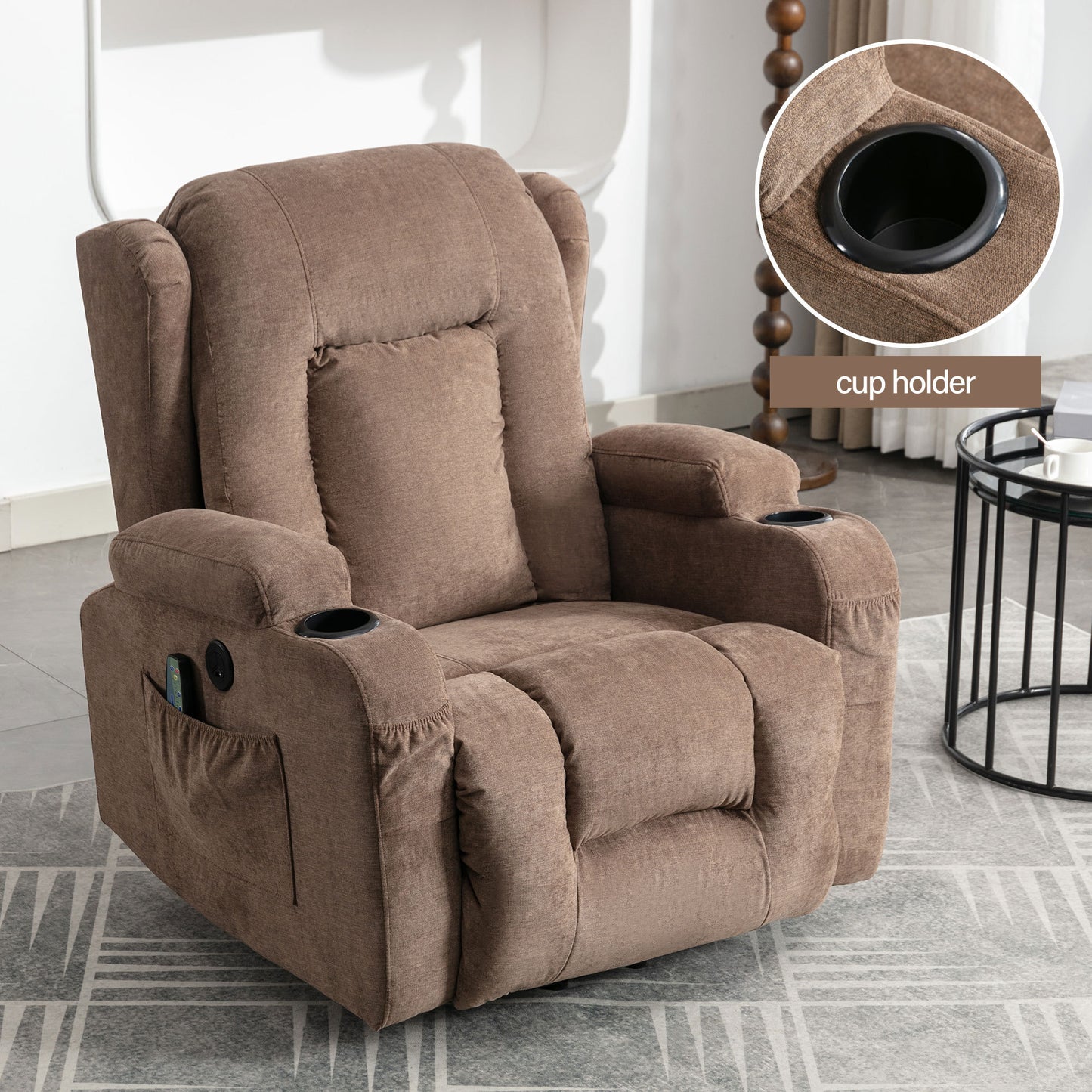 Bonilla Power Lift Recliner Chair - Brown