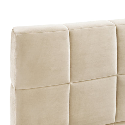 Brax Full Size Velvet Daybed - Beige