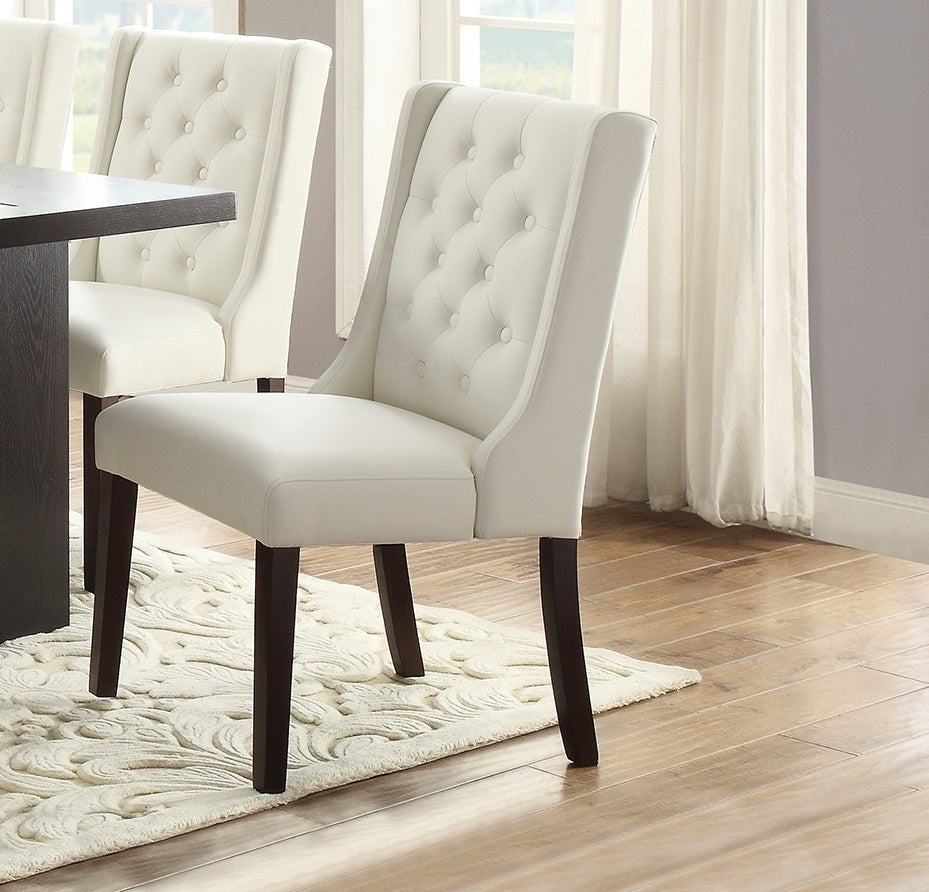 Berry Tufted Dining Chairs (Set of 2) - White