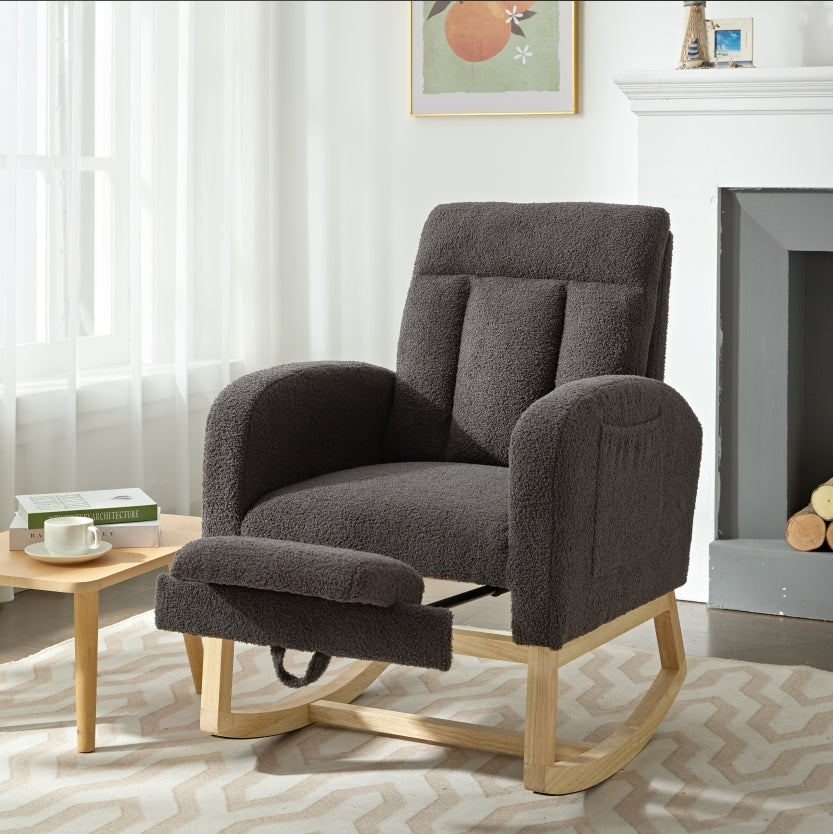 Parker II Modern Accent Rocking Chair - Gray