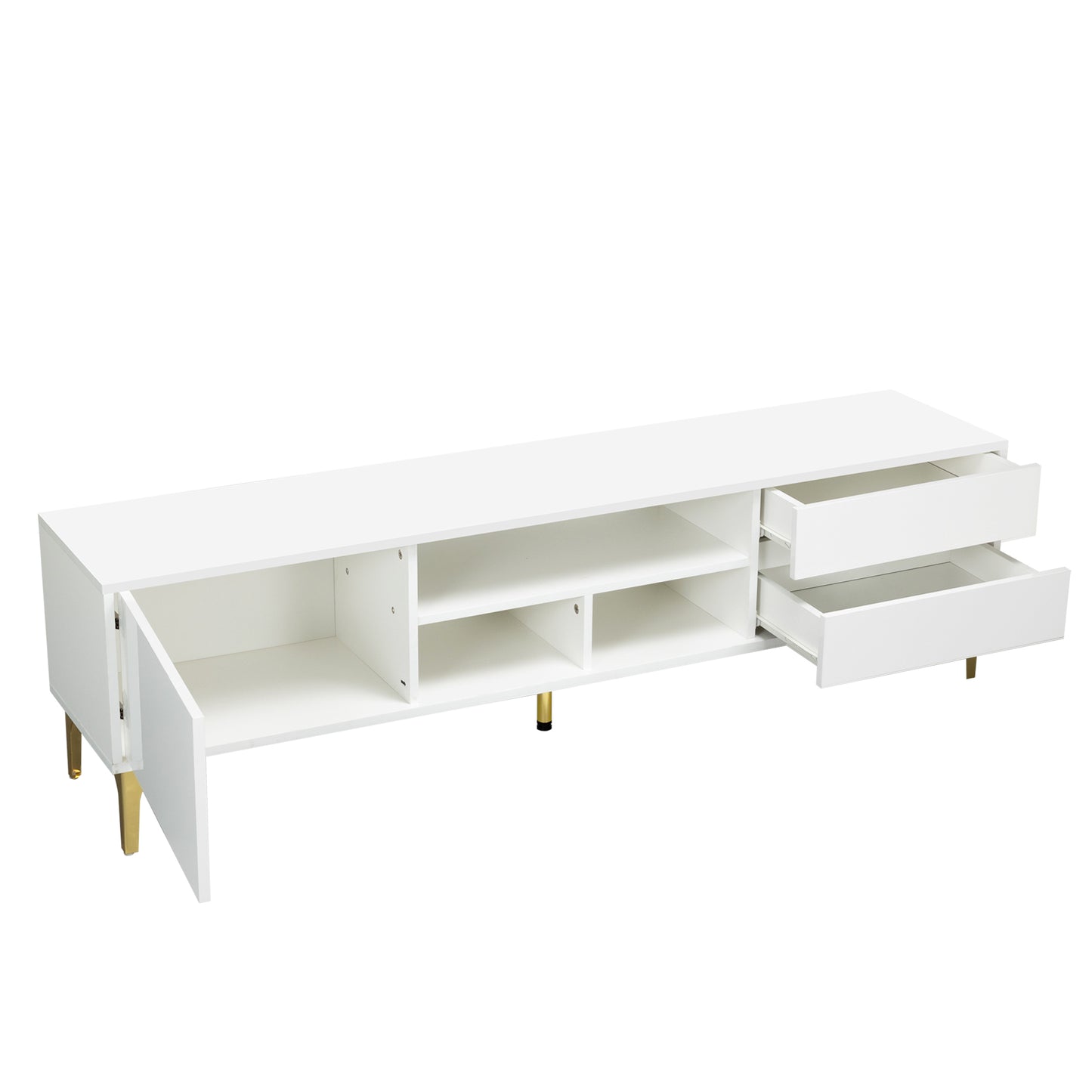 Chicada TV stand with LED remote control lights - White