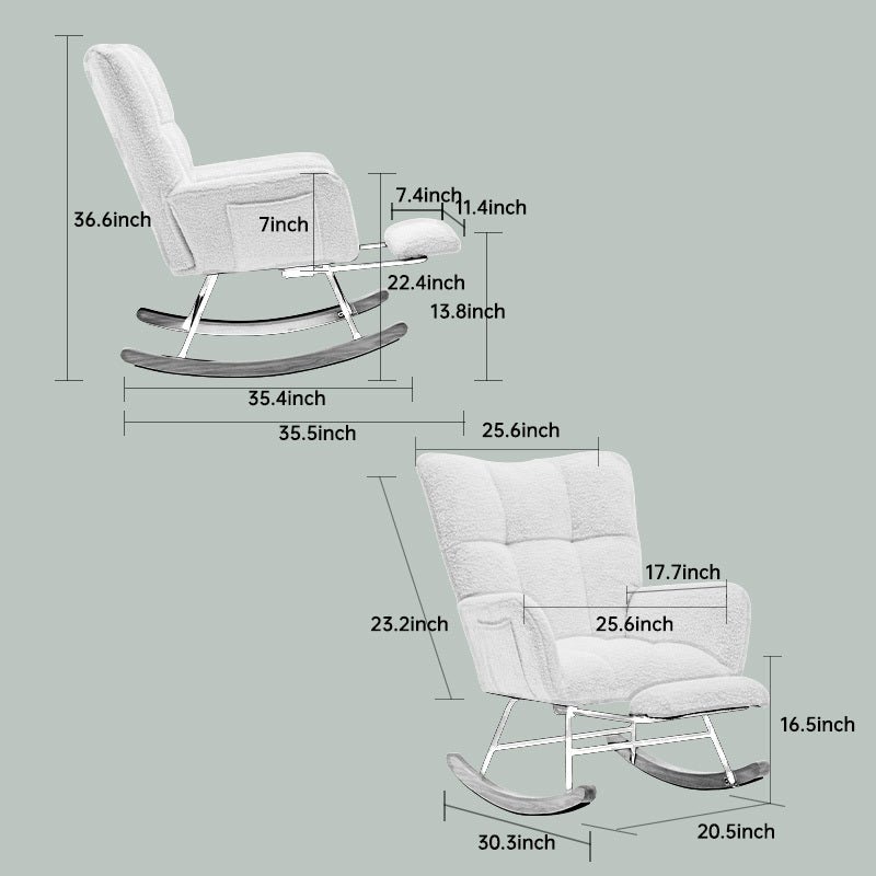 Hari II Modern Nursery Rocking Chair - Green