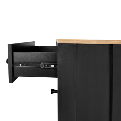 Summit Slim Shoe Cabinet With 4 Flip Drawers - Black