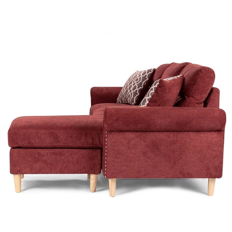 Esme Reversible Sectional Sofa Set  - Red