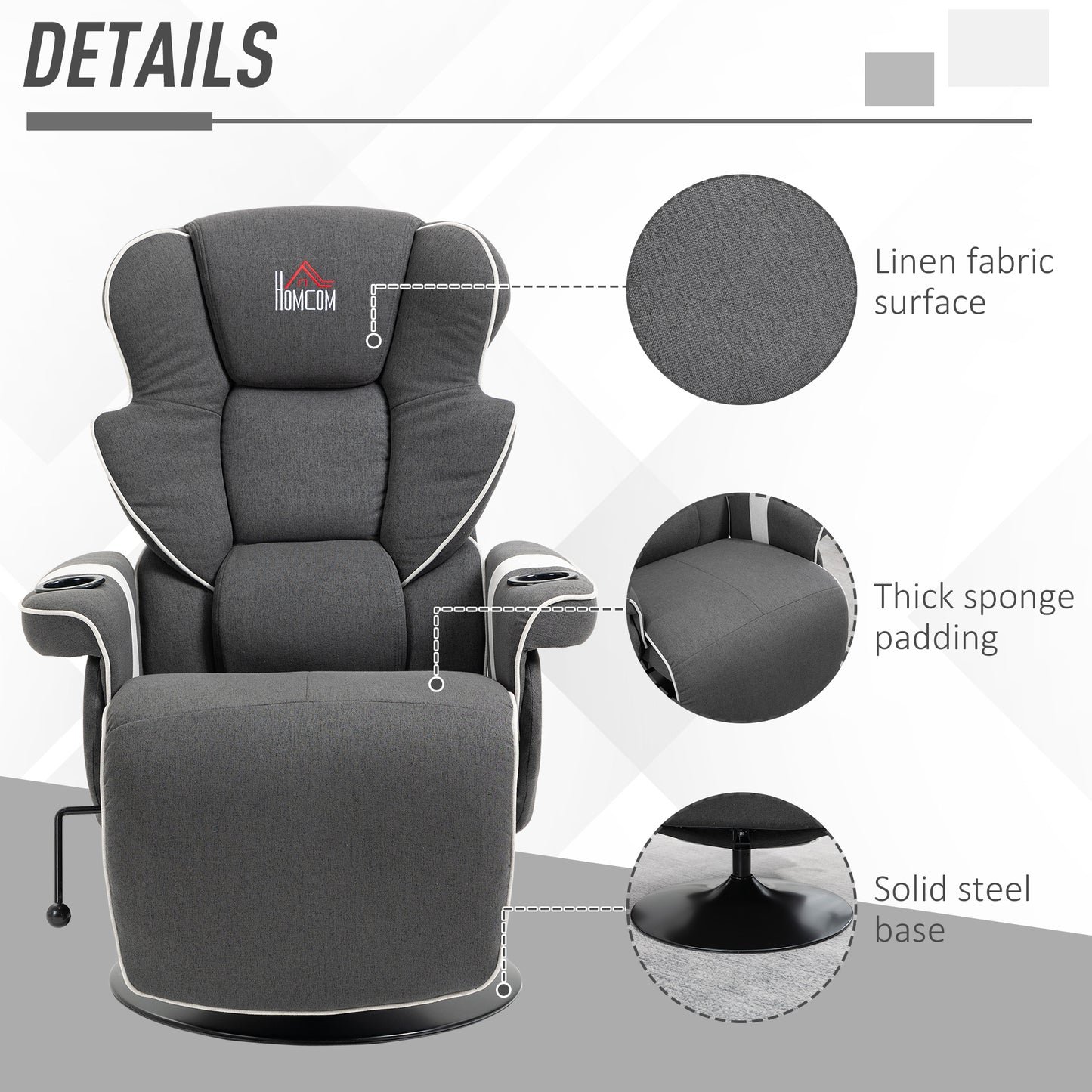 Homcom Manual Recliner - Black