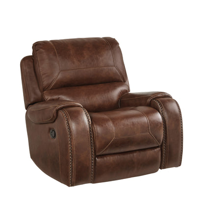 Achern Swivel Glider Recliner - Brown