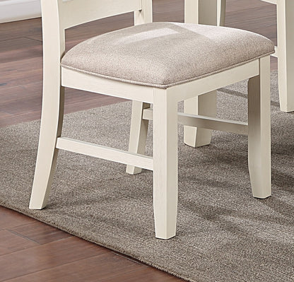 Viva II Fabric Cushion Seats Dining Chair (Set of 2) - White