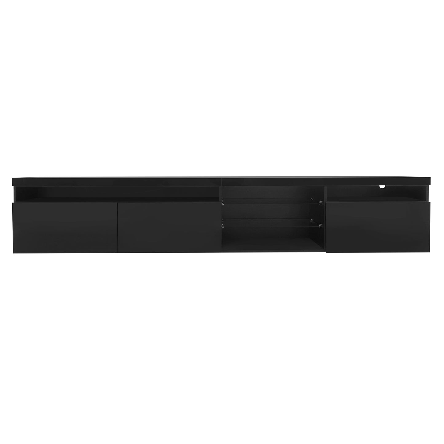 Ritz TV Stand with LED Color Changing Lights - Black