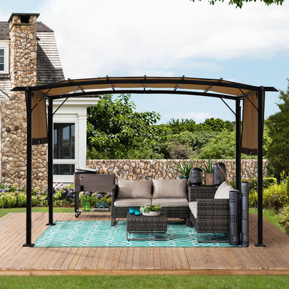 Manson 12 x 9 ft Outdoor Retractable Pergola - Beige