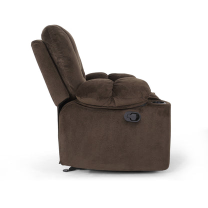 Luxurious Manual Recliner Chair - Chocolate