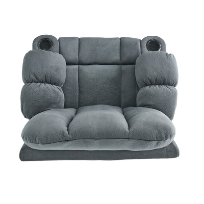 Luxurious Manual Recliner Chair - Silver