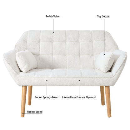 Puffins Comfy Loveseat - White