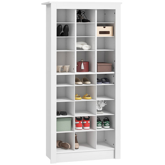 Savo Tall Shoe Cabinet - White