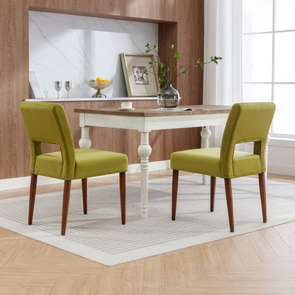 Giordano Dining Chairs with Solid Wood (Set of 2) - Green