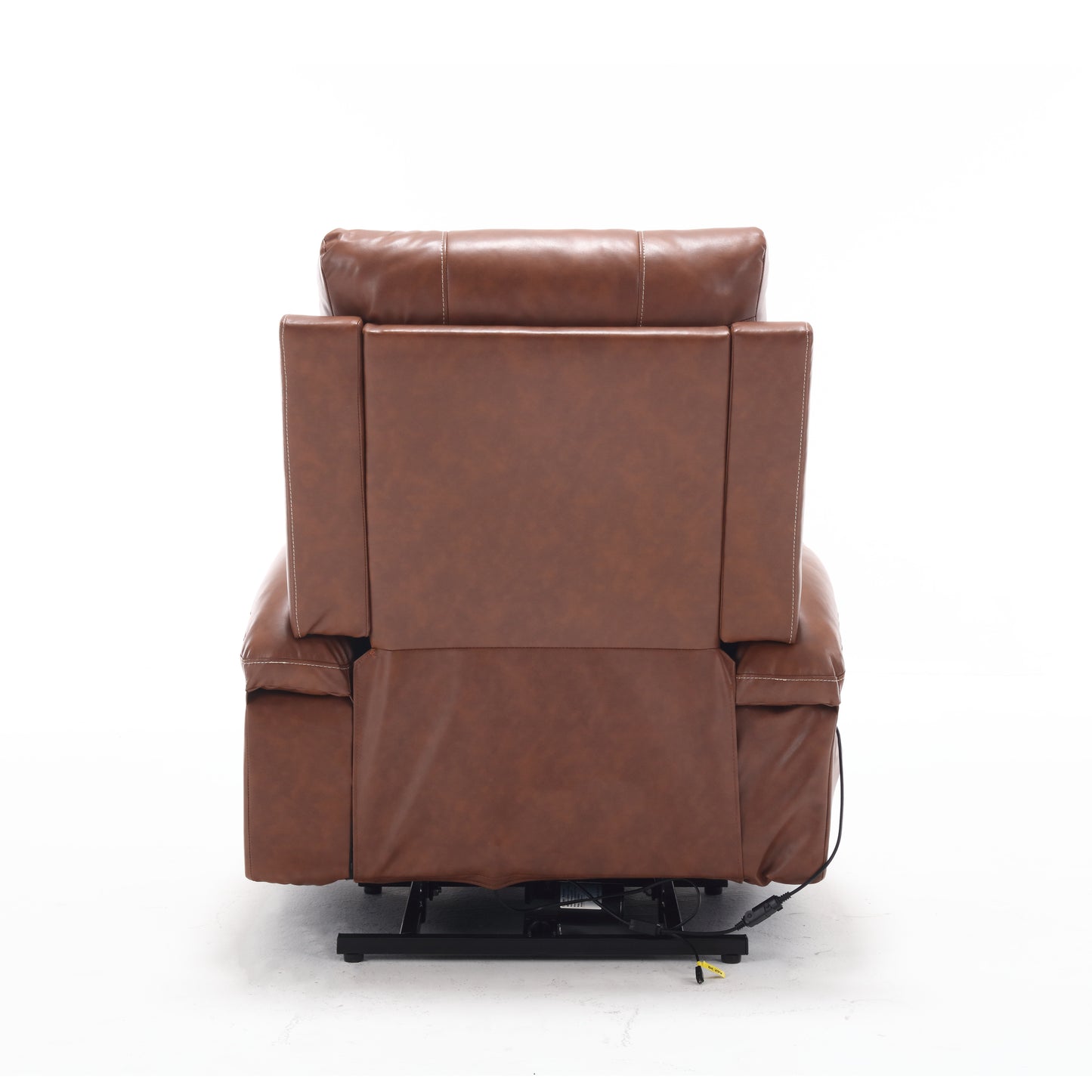 Elias Large Power Lift Recliner Chair with Massage - Brown