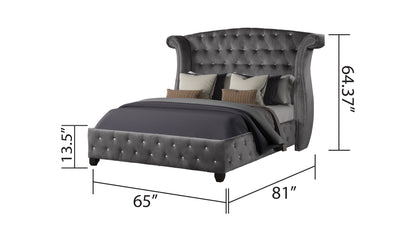 Sophia Queen Bed - Gray