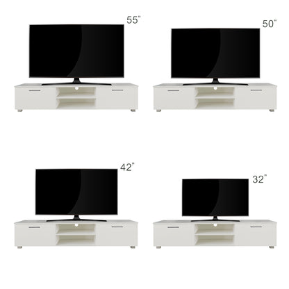 Jared TV Stand Media Console Entertainment Center - White