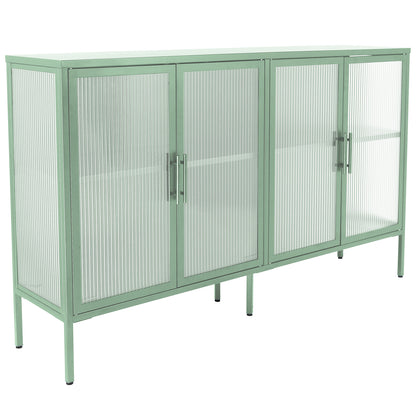 Nera Tempered Glass Credenza - Mint Green