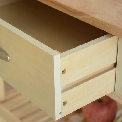 Vintage Kitchen Island & Kitchen Cart  - Natural