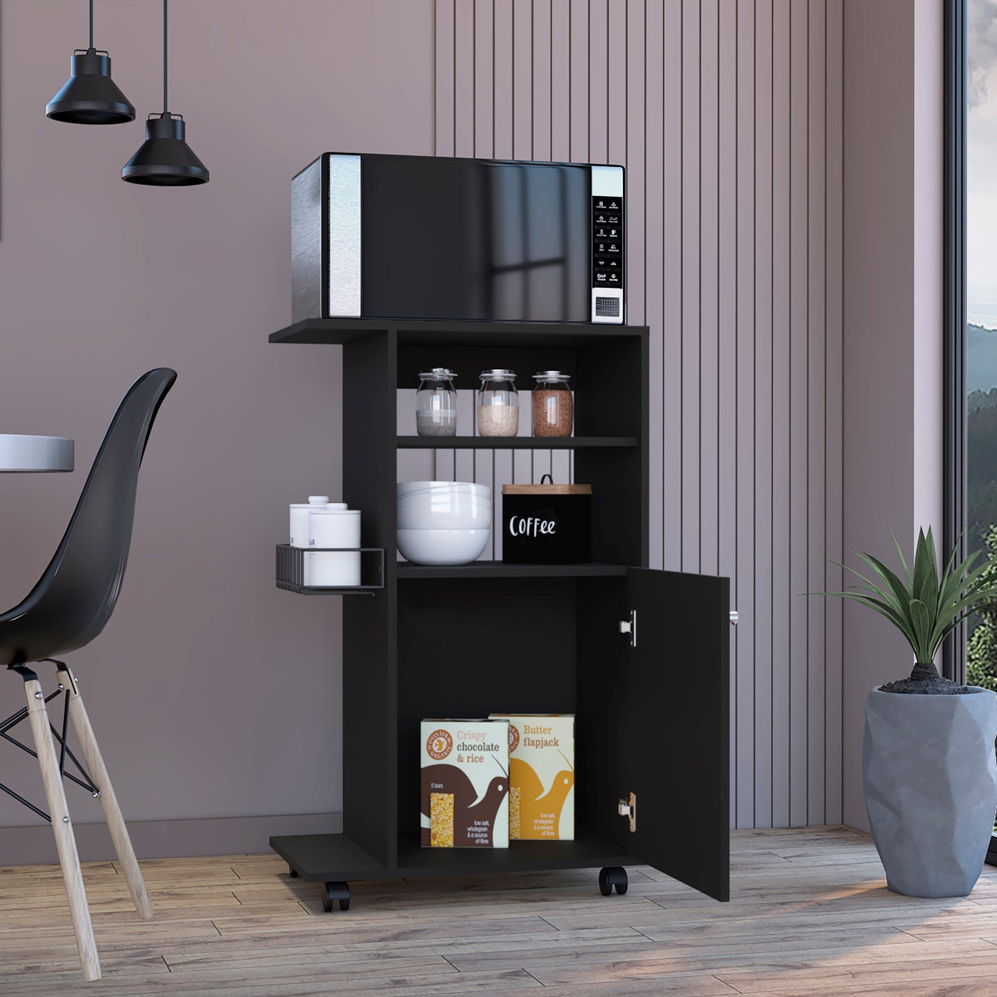 Pantry Mate Kitchen Cart - Black