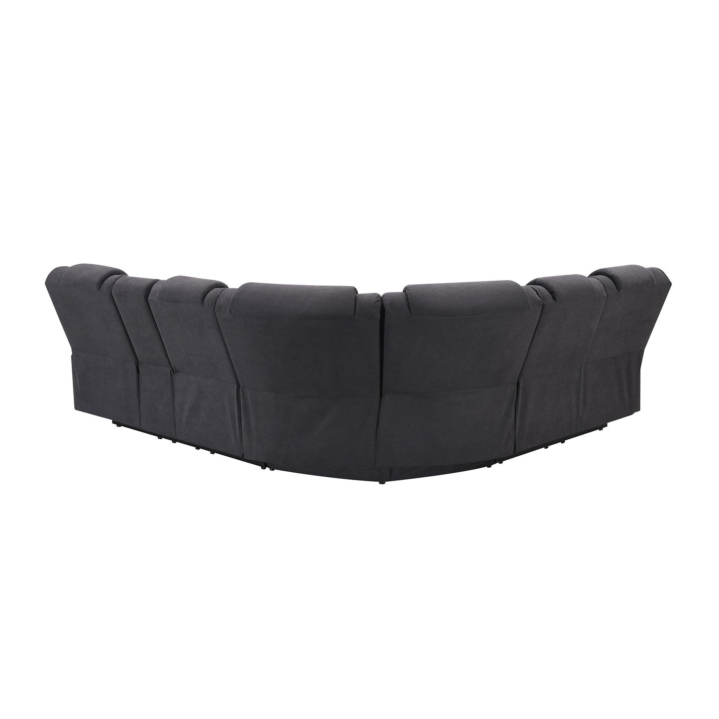 Ashira Manual Recliner Sofa Chairs with Storage - Black