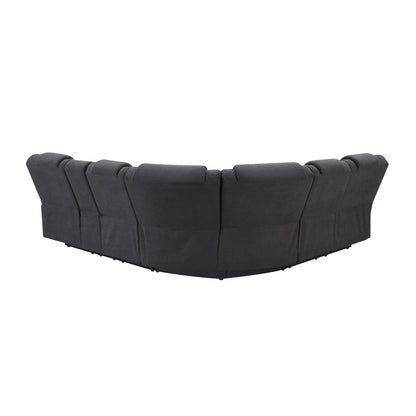 Ashira Manual Recliner Sofa Chairs with Storage - Black