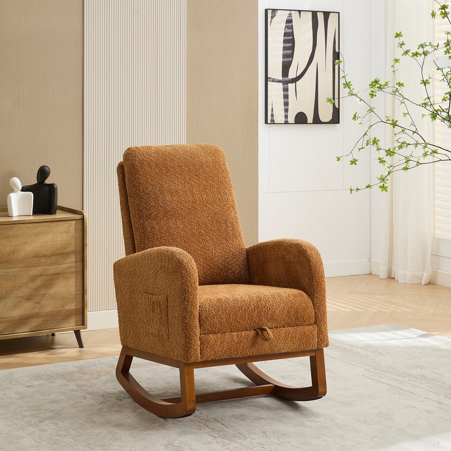 Lester One Rocking Chair - Caramel