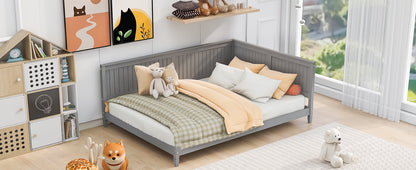 Lou Full Size Wooden Daybed - Gray