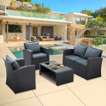 Moray 4 Pc Outdoor Patio Seating Set