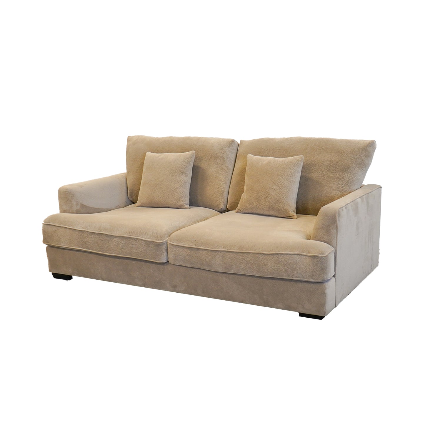 Ashton Grey Down Loveseat - Beige