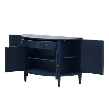 Hobs Curved Design Storage Cabinet - Navy Blue