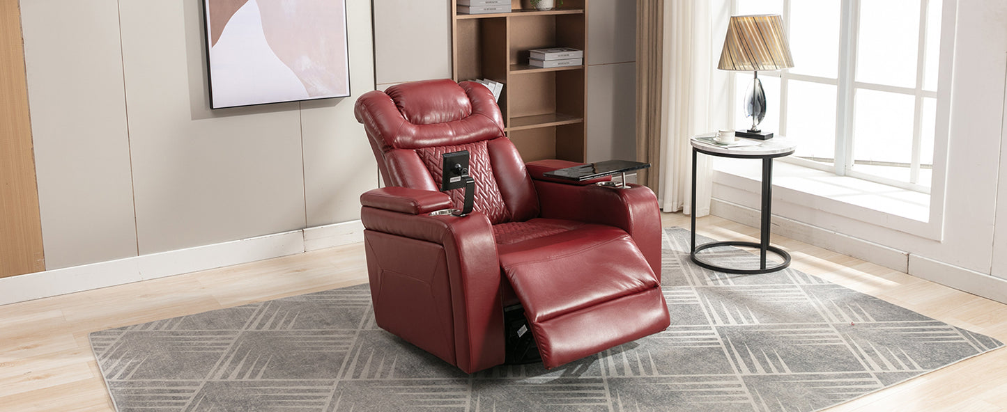 Comfort Max 270 Degree Swivel Power Recliner - Red