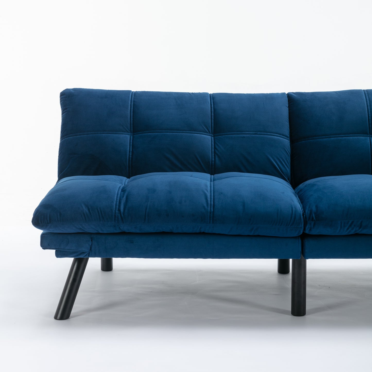 Vega Convertible Folding Modern Sofa Bed - Navy Blue