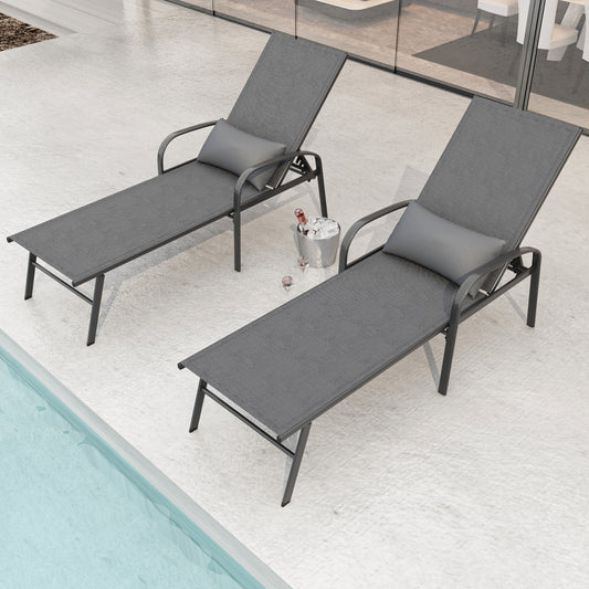 Casas Outdoor Patio Lounge (Set of 2) - Gray