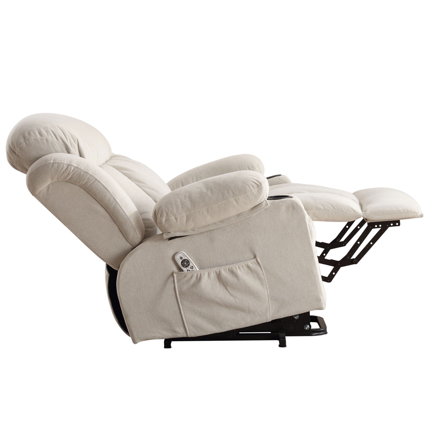 Vanbow II Power Lift Recliner Chair with Heat and Massage with USB - Beige