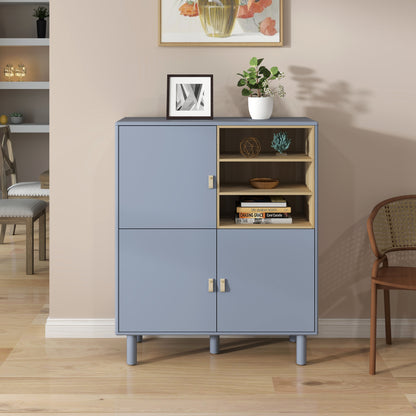 Giga Storage Wooden Cabinet - Blue