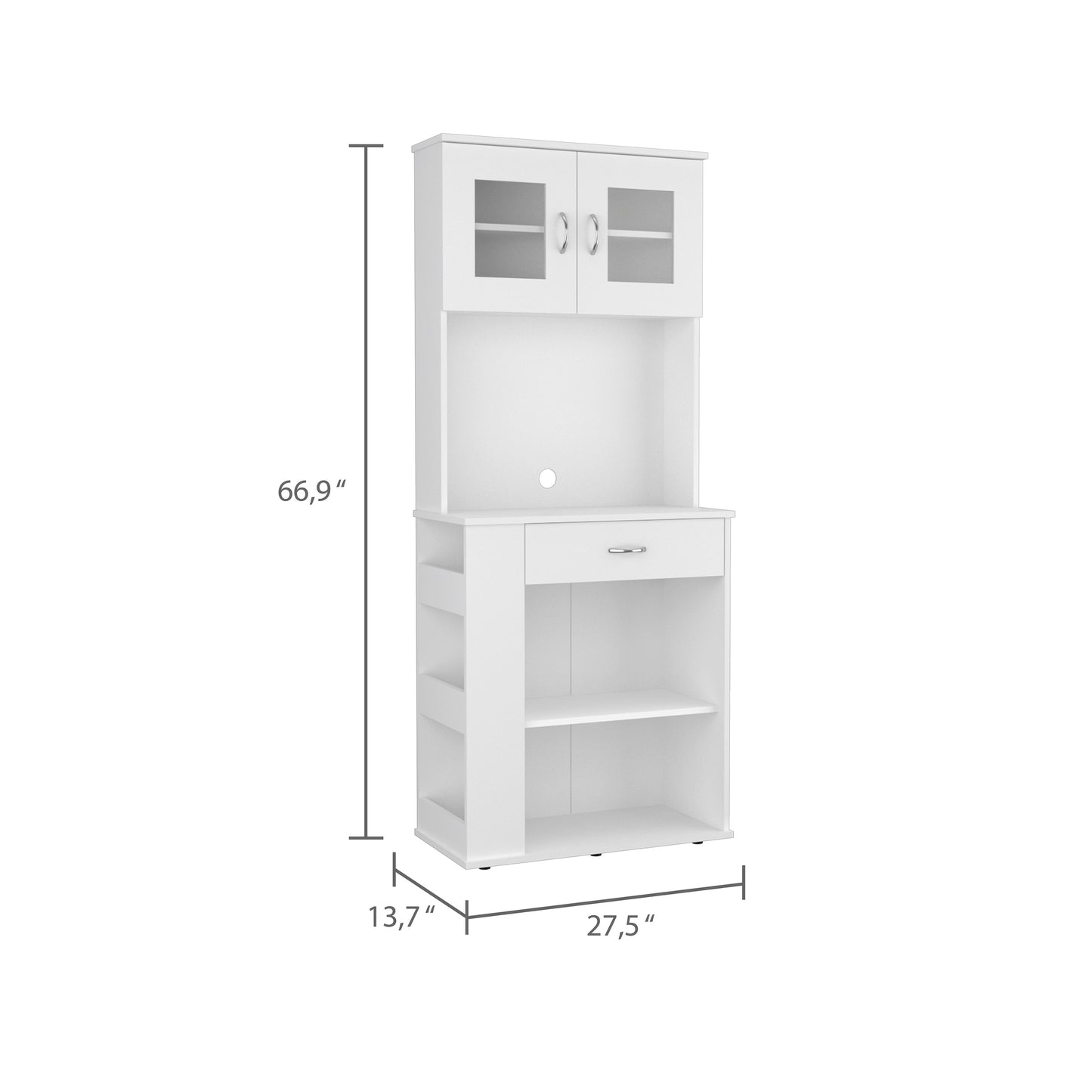 Hopkins 1-Drawer 3-Shelf Pantry Cabinet - White
