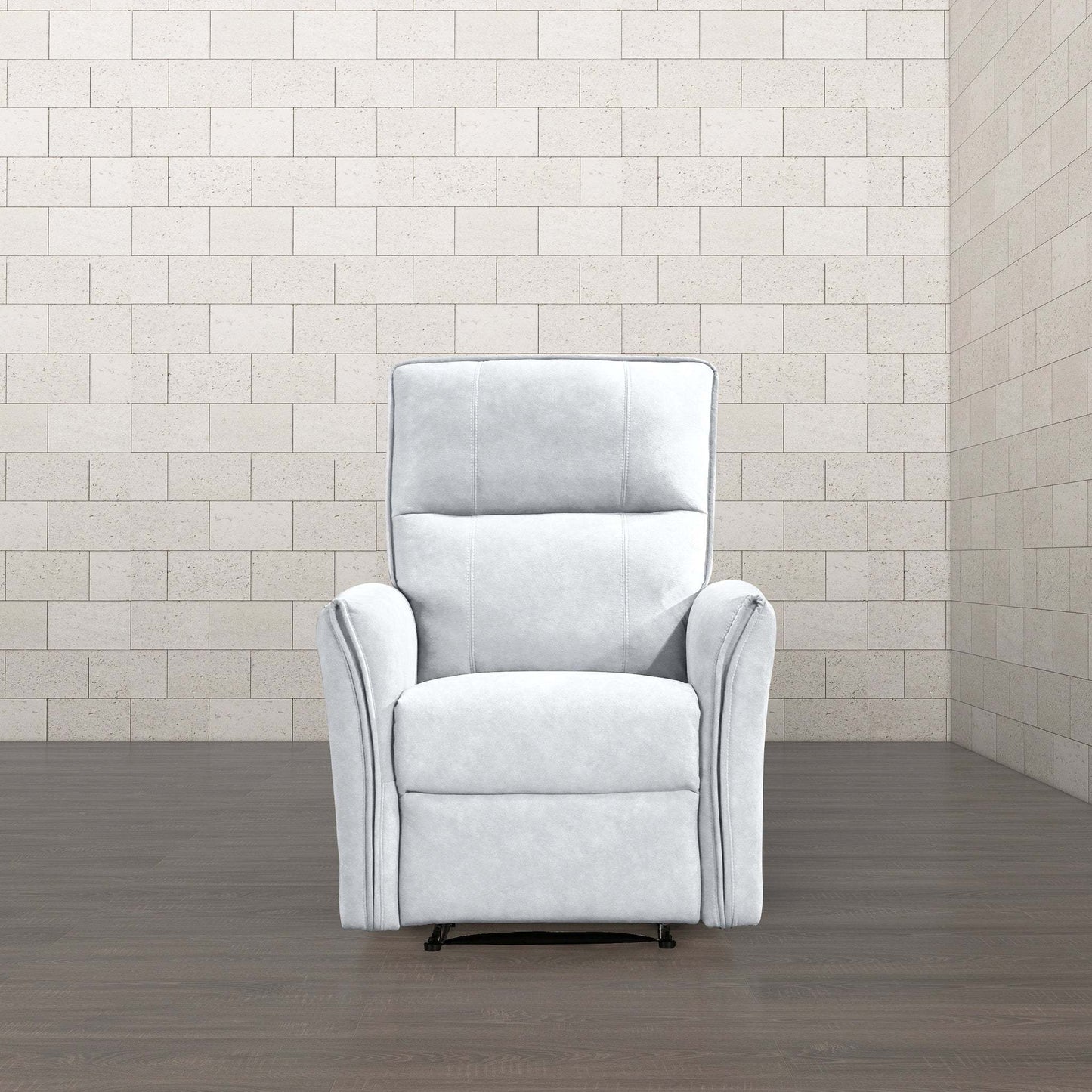 Asheville Suede Recliner Chair - Cream