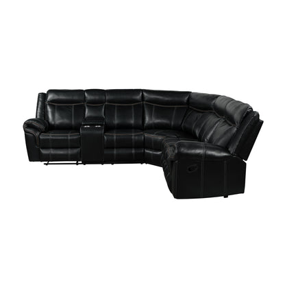 Ainka Sectional Manual Recliner - Black