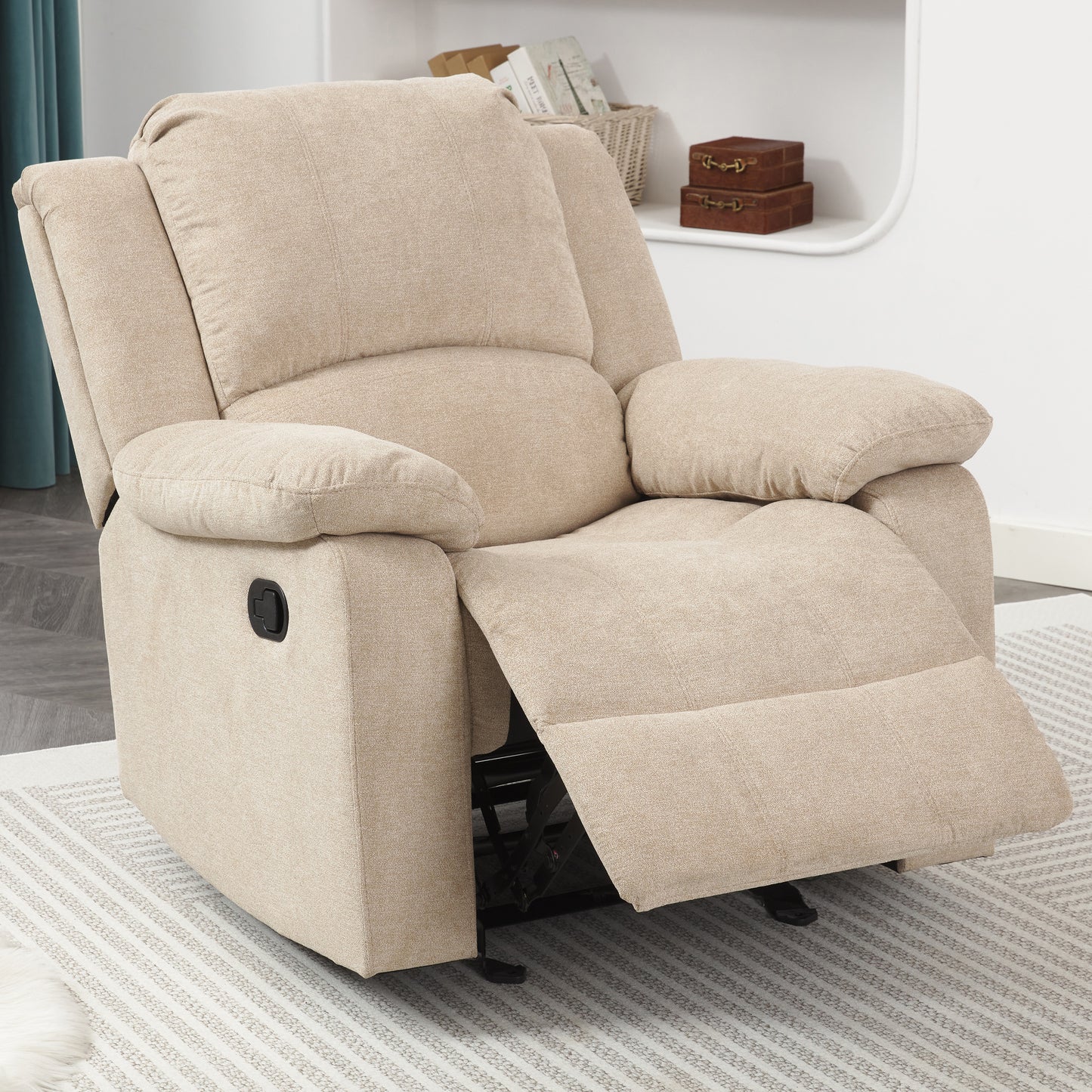 Weber Microfiber Glider Recliner - Sand