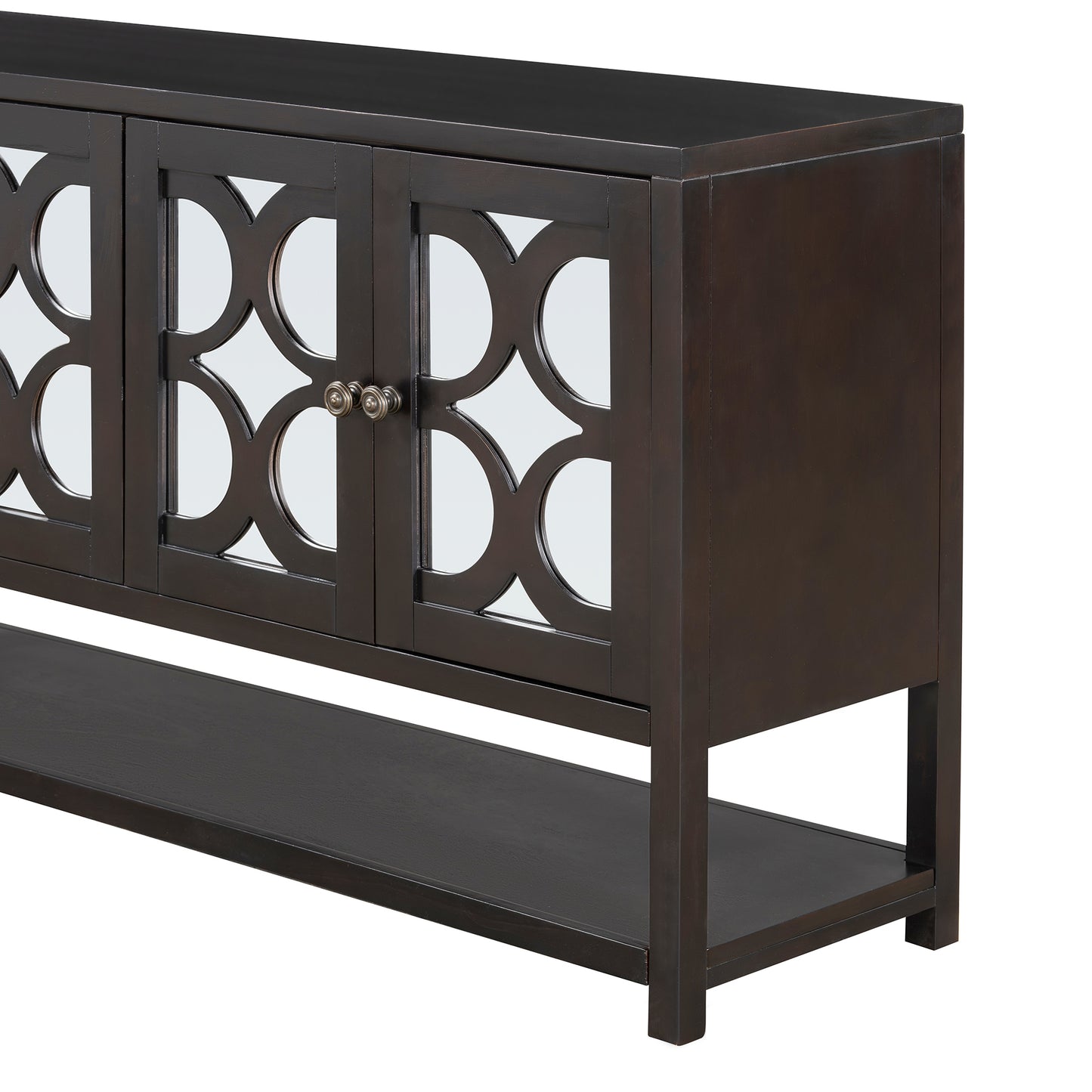 Stasia Sideboard Buffet with Mirrored Doors - Espresso