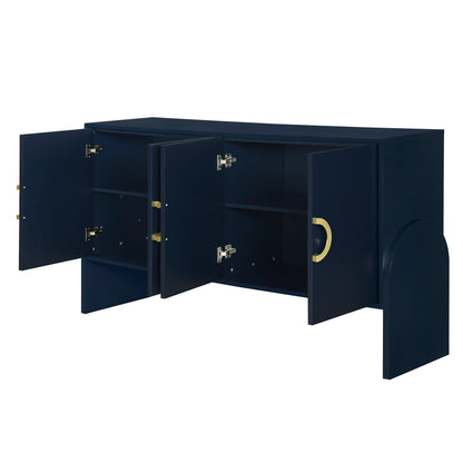 O II Metal Handle Storage Cabinet - Navy Blue