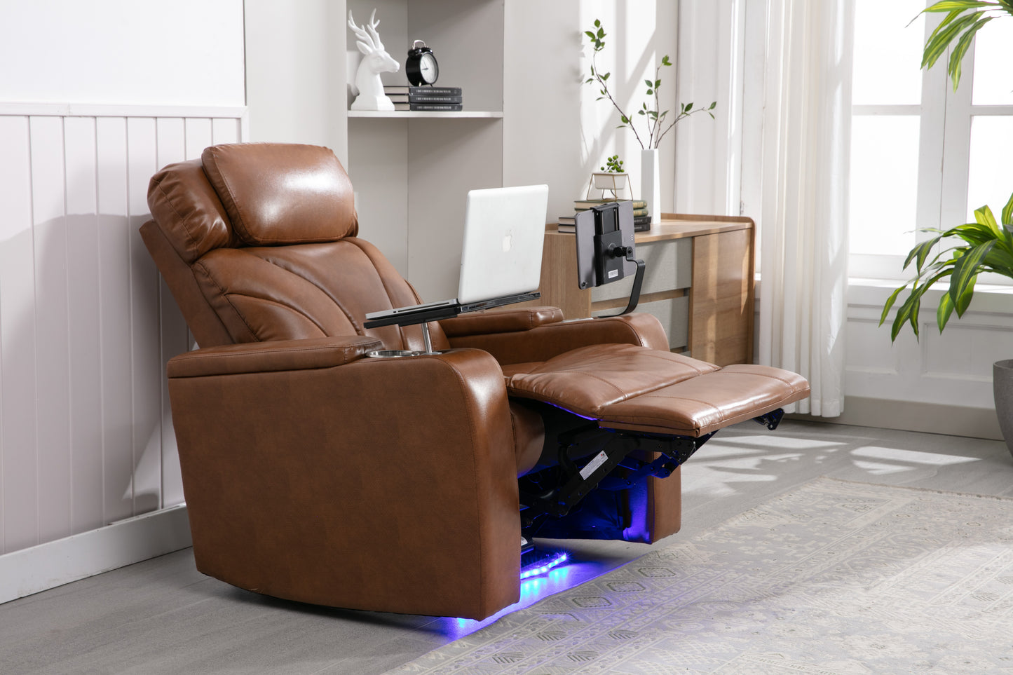 Orbit Power Motion Recliner -  Light Brown