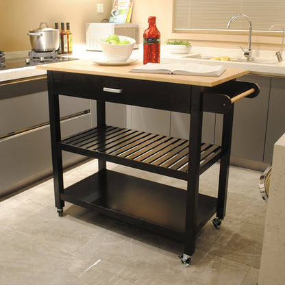 Cruiser Kitchen Island & Kitchen Cart  - Black