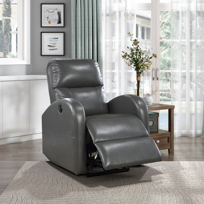 Molina Faux Leather Power Reclining Chair - Gray