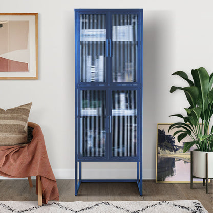 Nera II Tempered Glass Cabinet - Blue